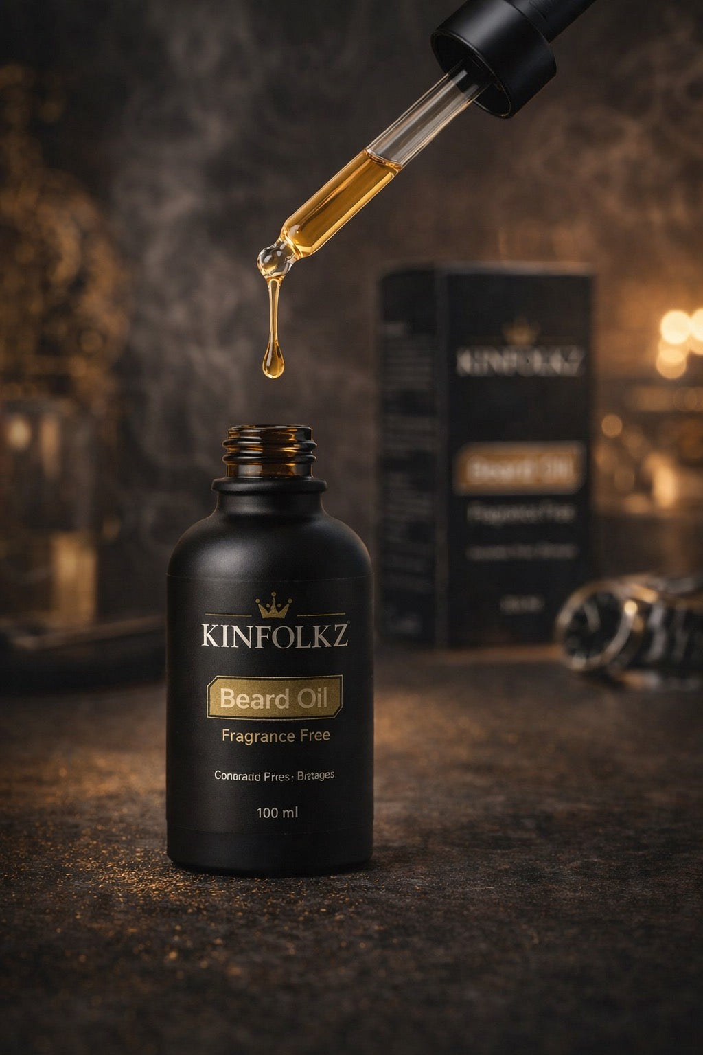 KINFOLKZ Beard Oil – Fragrance-Free