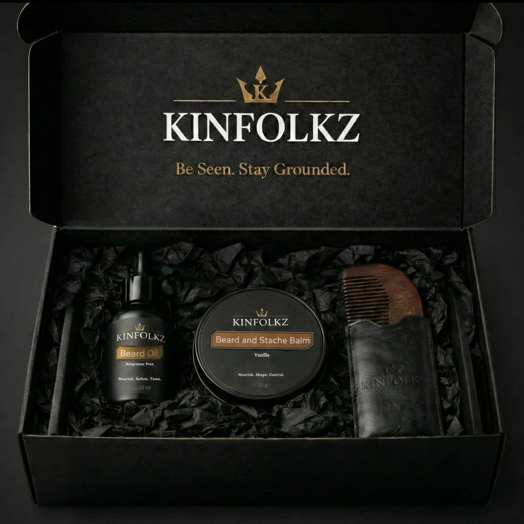 KINFOLKZ Beard Ensemble |The Daily Grooming System