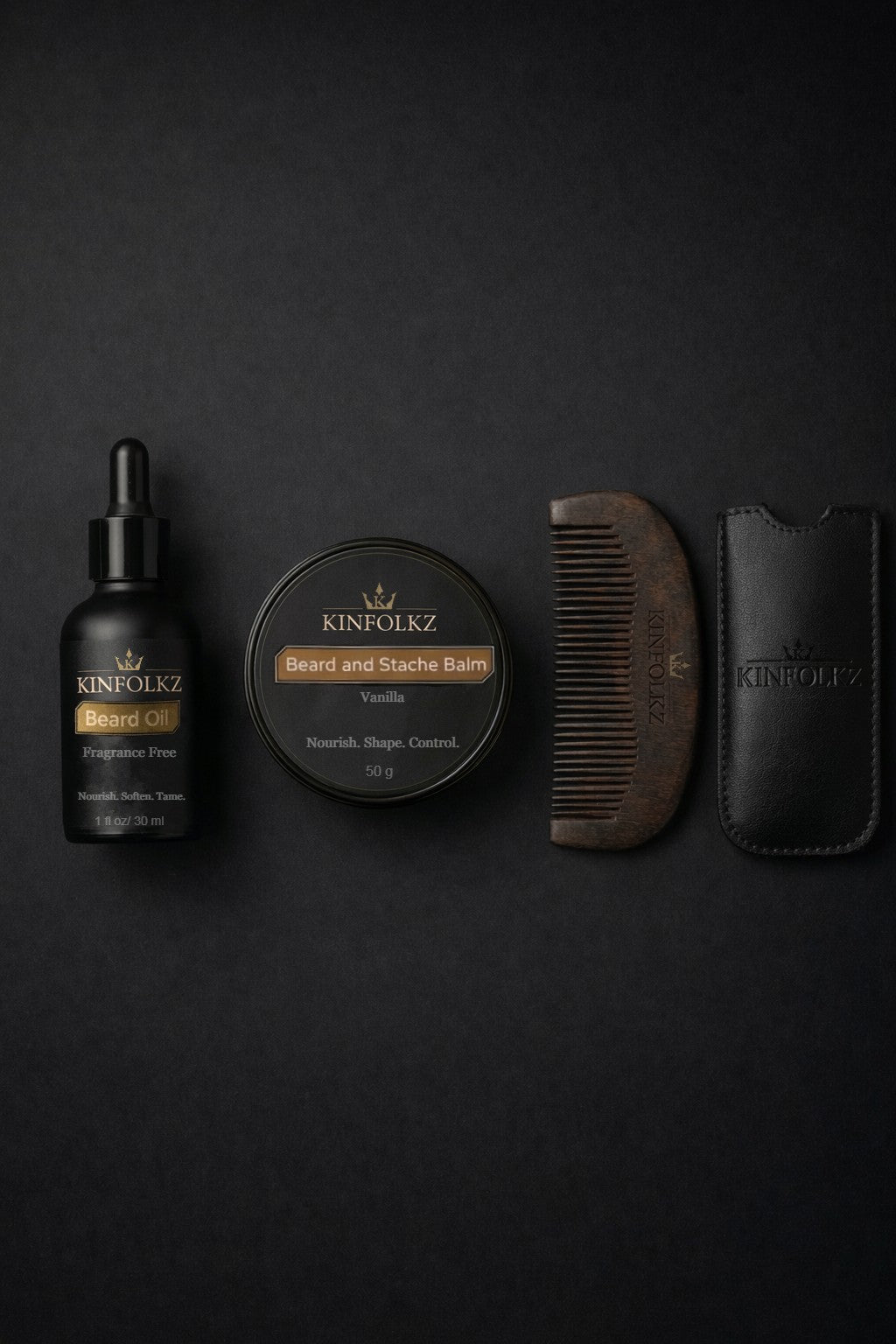 KINFOLKZ Beard Ensemble |The Daily Grooming System