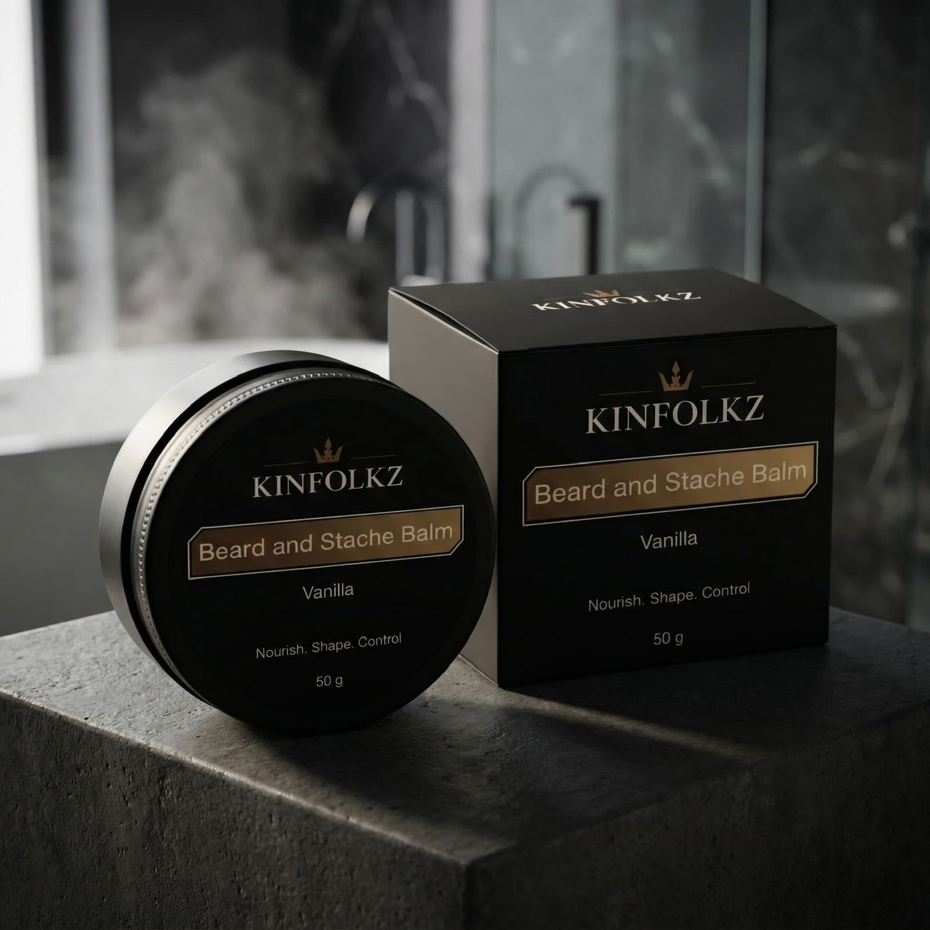 KINFOLKZ Beard and Stache Balm - Vanilla